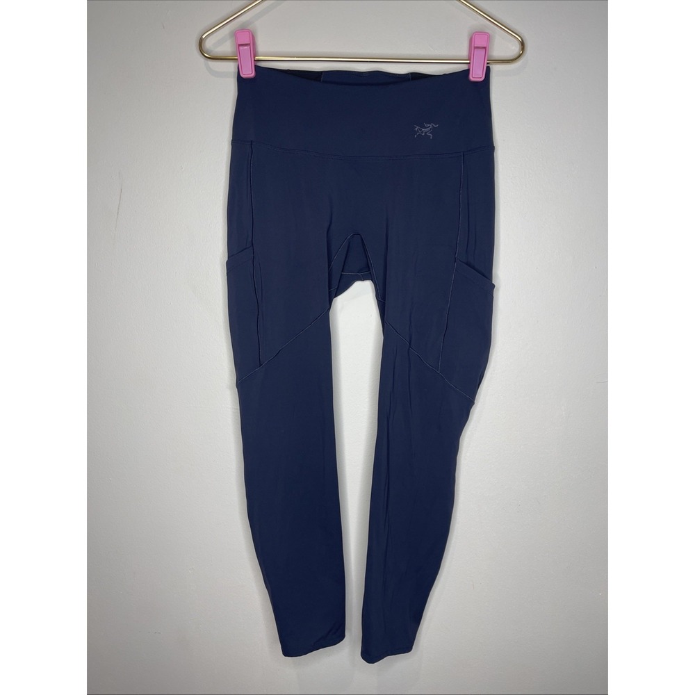 Arc'teryx Oriel Legging 26" Inseam Womens SMALL Pockets Navy Blue Hiking